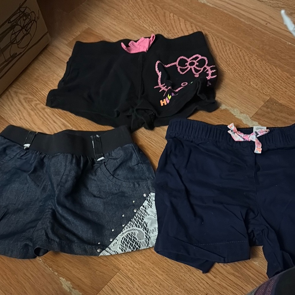 Hello Kitty Black Shorts and Two Other Pairs